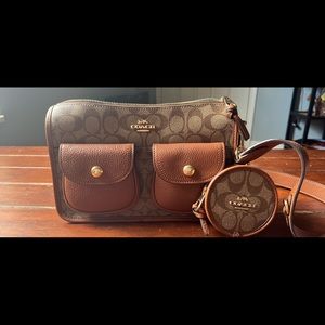 Authentic Coach crossbody with coin purse
